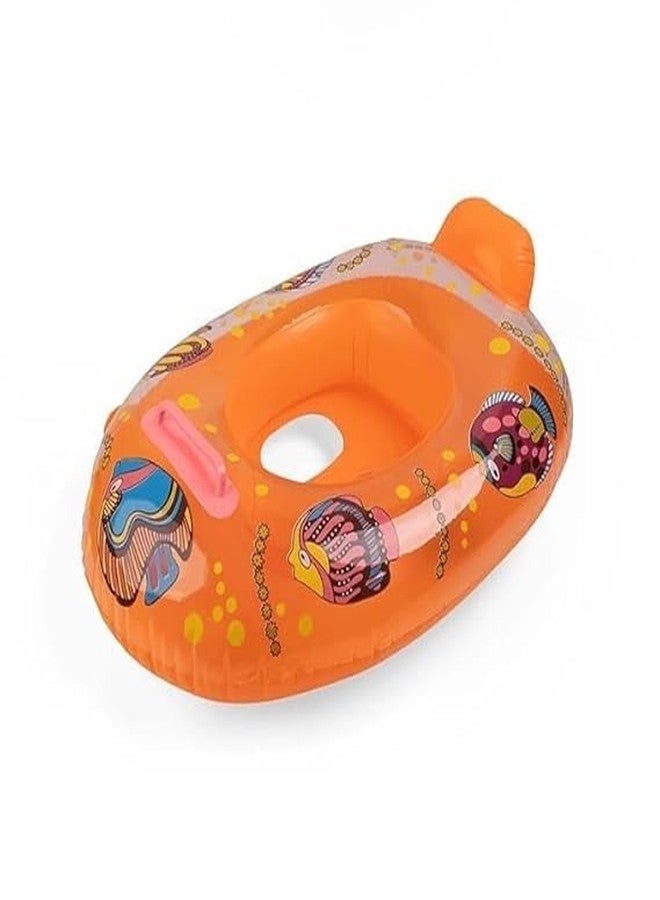 PRISO Swamming Bot Tub Inflatable Cartoon Ring Children Swim Accessories Kids Swimming Tub, Baby Security Handle Boat Shape Floating Use for Beach, Swimingpool. - Image 2